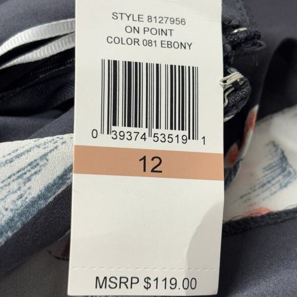 NWT 1. State One Shoulder Popover Romper Size 12‎ Ebony Tropical Floral - Picture 9 of 10